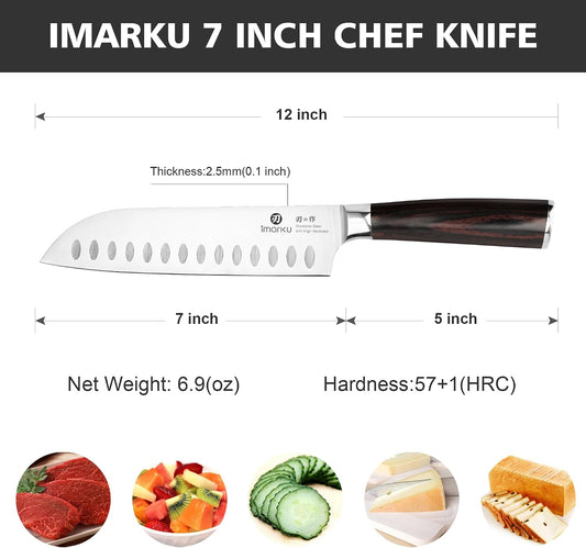 imarku_Santoku_Knife_7_Inch_with_Sharp_Japanese_High_Carbon_Stainless_Steel
