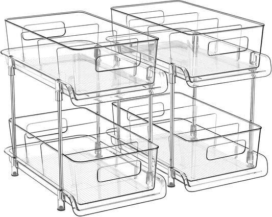 HIHEGD_2-Tier_Bathroom_Organizer_with_Dividers,_Clear_Under_Sink_and_Pull-Out_Cabinet_Organizer_for_Kitchen_and_Pantry_Storage