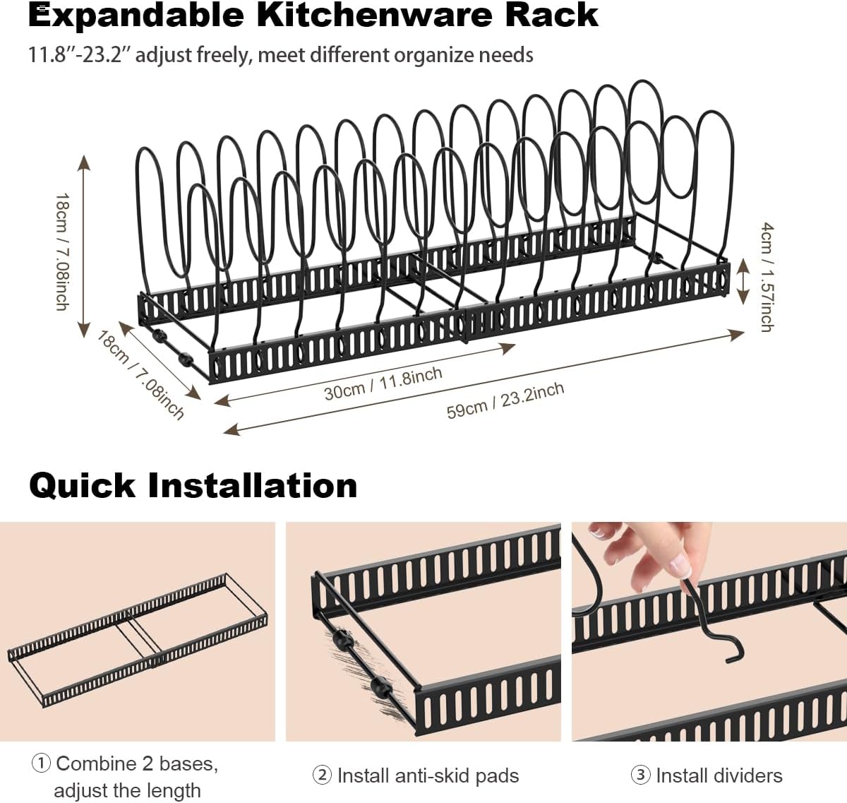Housolution_Pot_and_Pan_Lid_Organizer_Holder_Storage_Rack,_Black