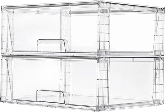 Vtopmart_2_Pack_Large_Clear_Stackable_Storage_Drawers_for_Closet,_Pantry