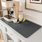 AMOAMI Coffee Mat Dish Drying Mat for Kitchen Counter-Bar Accessories, Hide Stain, Rubber Backed, Absorbent, Fit Under Coffee Maker, Espresso Machine, Pot, Dish Rack