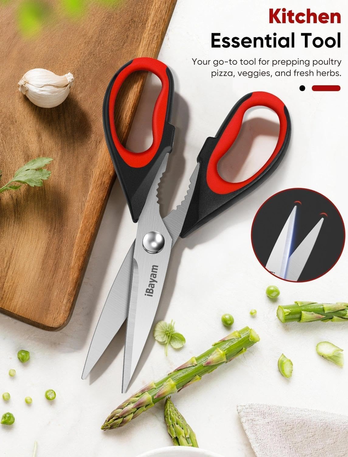 iBayam_Kitchen_Scissors_Shears_All_Purpose_Heavy_Duty,_Protective_Sheath