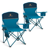 ALPHA CAMP Folding Camping Chair with Cooler Bag & Lumbar Support