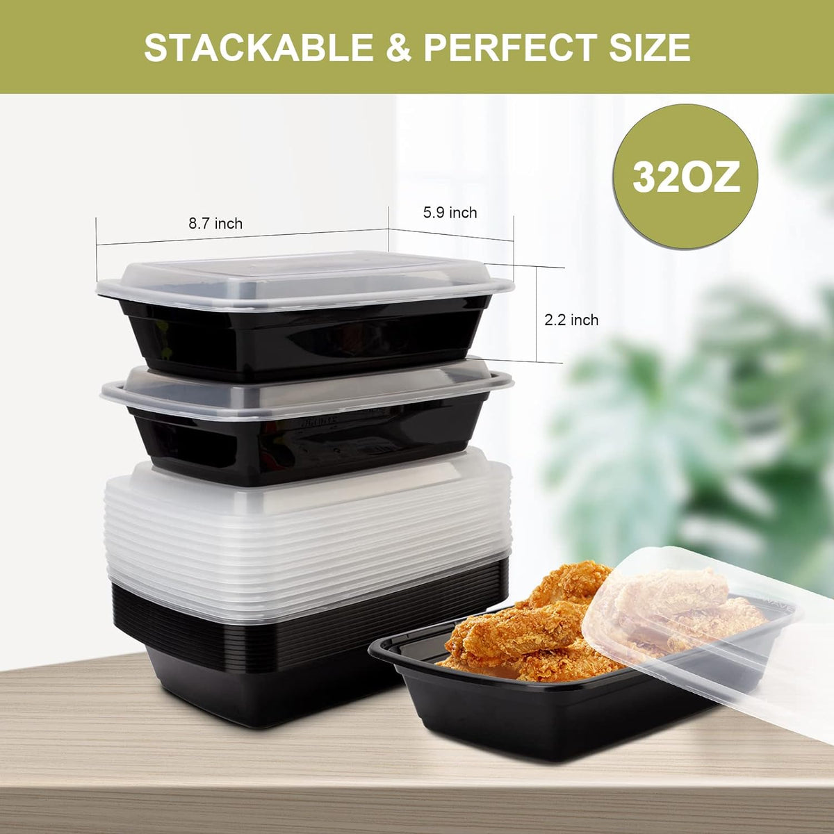 Ezalia_15_Pack-_Meal_Prep_Containers_32oz,_Plastic_Food_Prep_Containers_Reusable,_Leakproof_To_Go_Food_Containers_with_Lids,_BPA-Free,_Microwave/Dishwasher/Freezer_Safe