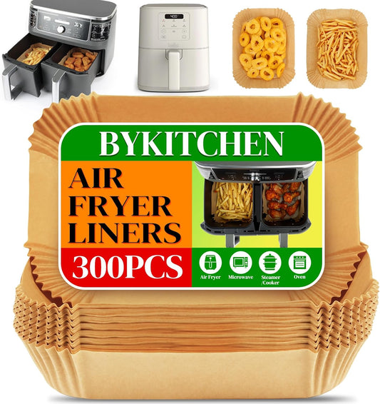 BYKITCHEN_300PCS_Disposable_Air_Fryer_Liners_for_Ninja_Dual/Bella_Airfryer
