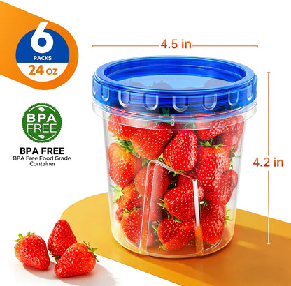 HOMETALL_Freezer_Storage_Containers,_[6_Pack-24_Oz]_Airtight_Plastic