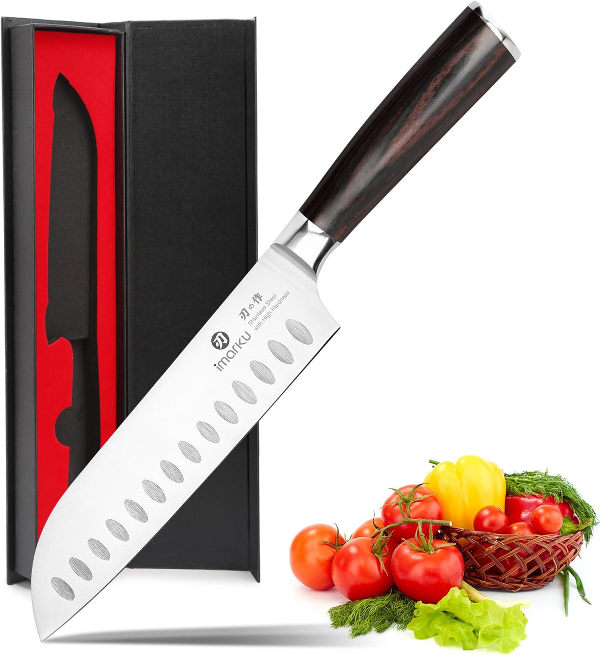 imarku_Santoku_Knife_7_Inch_with_Sharp_Japanese_High_Carbon_Stainless_Steel