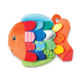 Melissa & Doug K’s Kids, Flip Fish Stuffed Animal, Soft Baby Book, Multi Textured Squeaking & Crinkling Infant Sensory Toys for Babies with Baby Mirror, Tummy Time Toys for Infants
