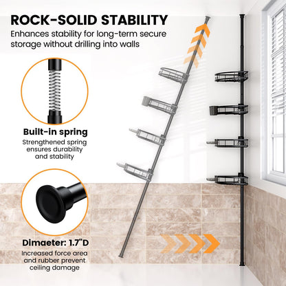 Adjustable_Tension_Pole_Shower_Caddy:_Rustproof_Corner_Bathroom_Organizer