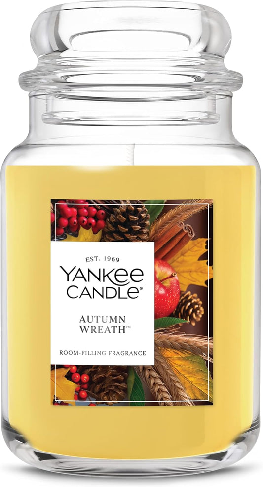 Yankee_Candle_Autumn_Wreath,_Thanksgiving_Scented_Candle,_22oz_Large_Jar_with_up_to_150_Hour_Burn_Time,_Giftable