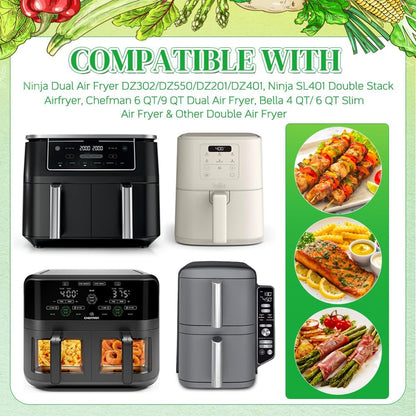 BYKITCHEN_300PCS_Disposable_Air_Fryer_Liners_for_Ninja_Dual/Bella_Airfryer