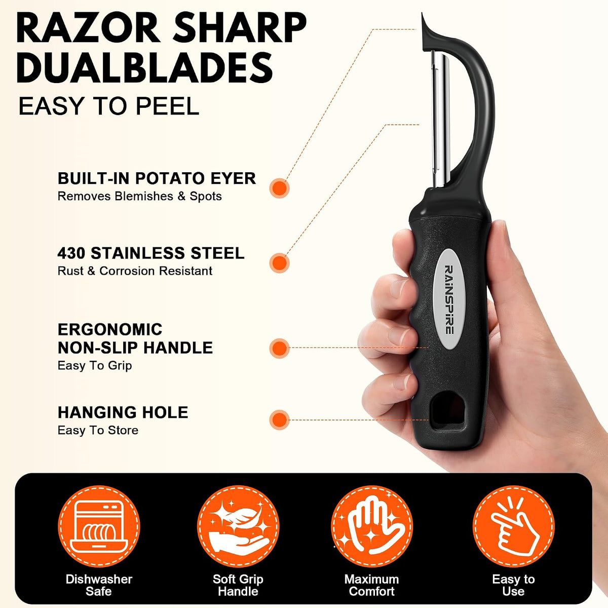 Swivel_Vegetable_Peeler_Comfort_Handle_Sturdy_Long-Lasting_1Pcs_Black
