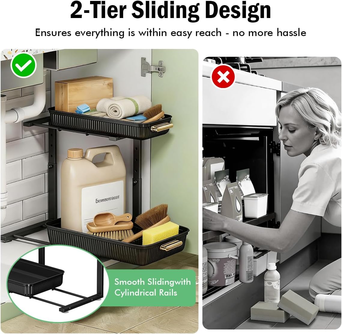 ARSTPEOE_Under_Sink_Organizer_-_2_Pack_Multi-Purpose_Pull-Out_Storage_Shelf
