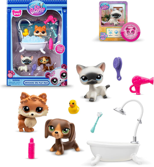 Littlest_Pet_Shop_-_Grooming_Spa_Play_Pack,_Gen_7_Authentic_LPS_Bobble_Head_Toy_Figure,_Collectible_Toy_Animal,_Ages_4+_-_Amazon_Exclusive