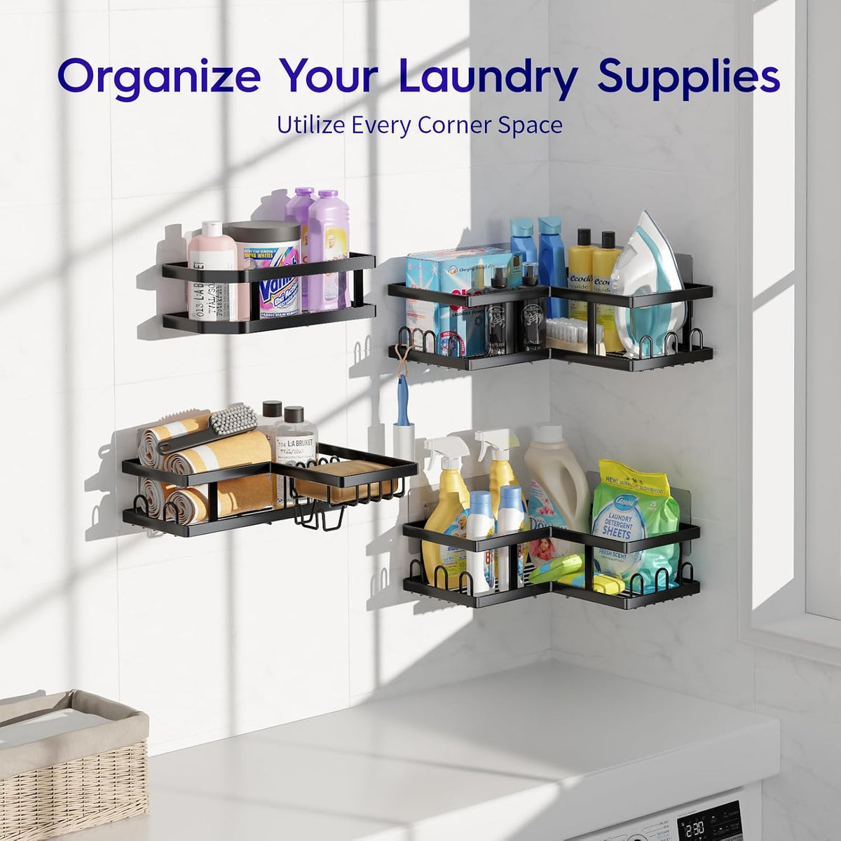 Youvip_Shower_Caddy_Corner_No_Drilling-Adhesive,_Shower_Shelves-Rustproof