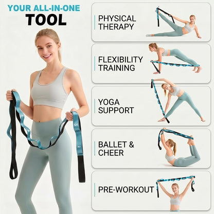 Acozycoo_Stretching_Strap_with_Loops_for_Physical_Therapy,Knee,Calf,Back
