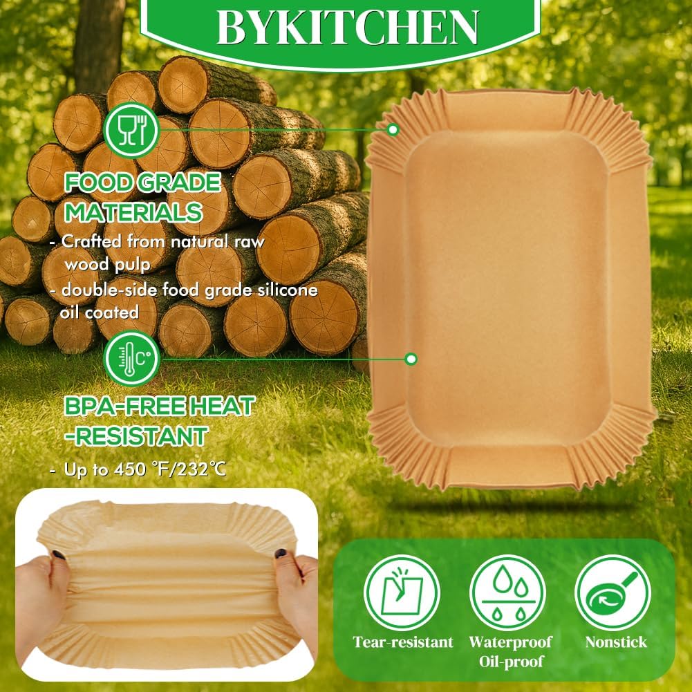 BYKITCHEN_300PCS_Disposable_Air_Fryer_Liners_for_Ninja_Dual/Bella_Airfryer