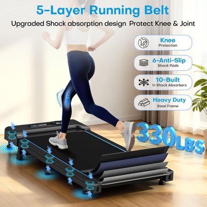 CHAOKE_Walking_Pad_Treadmill_for_Home,_6.2MPH_Under_Desk_Walking_Pad_with_9%_Incline_for_Office_Small_Spaces,_2.75HP_Quiet_Running_Machines,_Remote_Control,_330LBS_Capacity,_12_HIIT_Programs