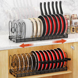 Housolution Pot and Pan Lid Organizer Holder Storage Rack