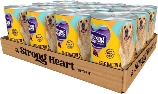 A_Strong_Heart_Beef,_Bacon_&_Cheese_Dog_Food,_13.2oz,_12pk