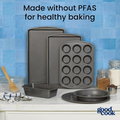 GoodCook_Everyday_Nonstick_Baking_Sheet_Set,_3_Pack_Includes_Small_(13×9)_Medium_(15×1)_and_Large_(17×11)_Pans_Carbon_Steel_Construction_Cookie_Sheets_Bakeware_Set,_Gray