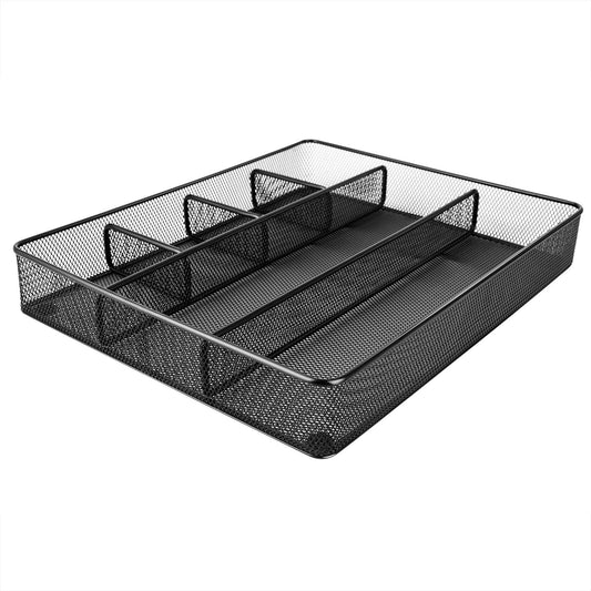 Amazon_Basics_Metal_Mesh_Desk_Organizer_with_6_Compartments,_Anti-Slip_Pen_Holder_Storage_Tray_for_Office_Supplies_and_Home,_Black
