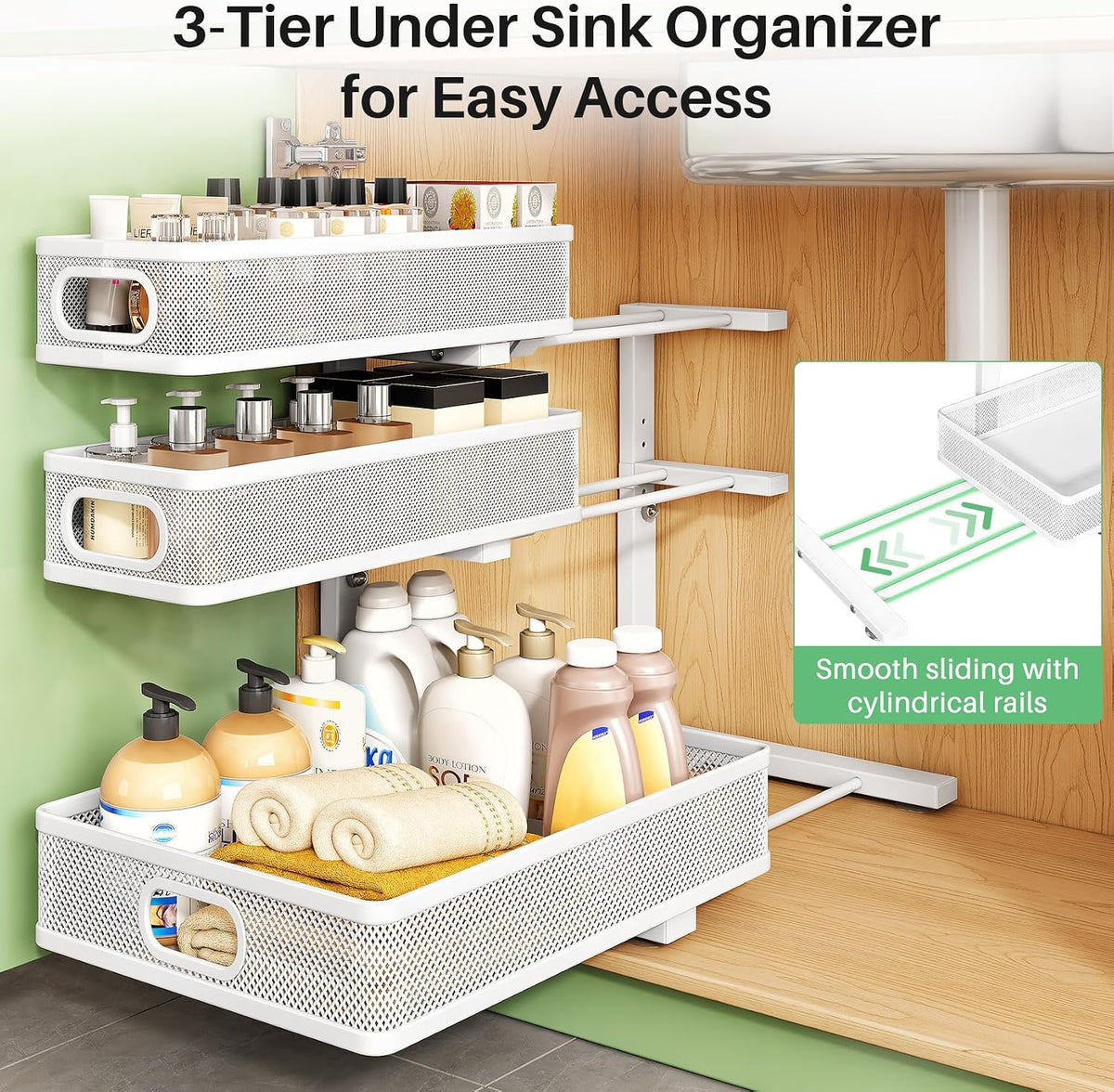 Kitstorack_Under_Sink_Organizer,_2-Pack_3-Tier_Height_Adjustable_Thickened_Metal_Pull_out_Cabinet_Organizer_Shelf,_Slide_out_Storage_Drawer_Rack_for_Bathroom_Kitchen_Pantry_Home_Laundry_Organization