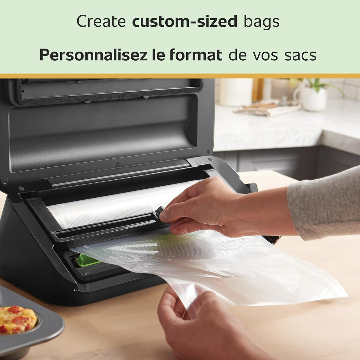 FoodSaver_Custom_Length_Vacuum_Sealer_Bags_Multipack,_5_Count_Rolls_for_Airtight_Food_Storage_and_Sous_Vide_-_Compatible_with_FoodSaver,_8_(2_Pack)_and_11_(3_Pack)