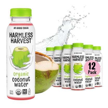 Harmless_Harvest_Organic_Coconut_Water,_No_Added_Sugar,_10_oz_(12_Pack)