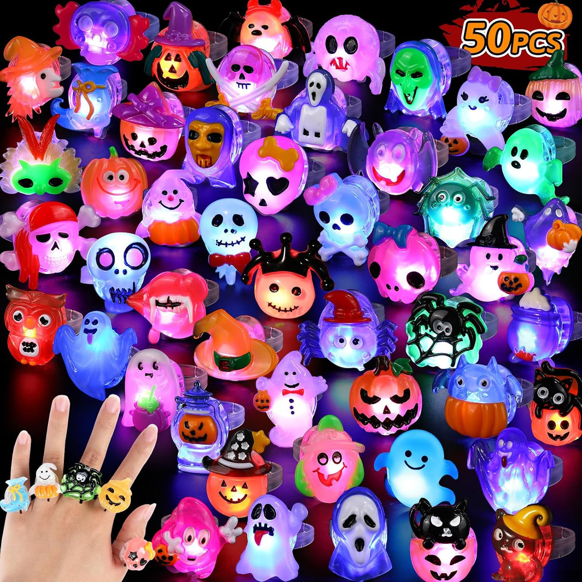 50pcs_3D_Halloween_Treats_Toys_Light_Up_Rings_Gifts_Halloween_Party_Favors