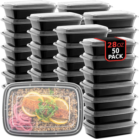 50-Pack_Reusable_Meal_Prep_Containers_Microwave_Safe_Food_Storage_Containers_with_Lids,_28_oz_-_1_Compartment_Take_Out_Disposable_Plastic_Bento_Lunch_Box_To_Go,_BPA_Free_-_Dishwasher_&_Freezer_Safe