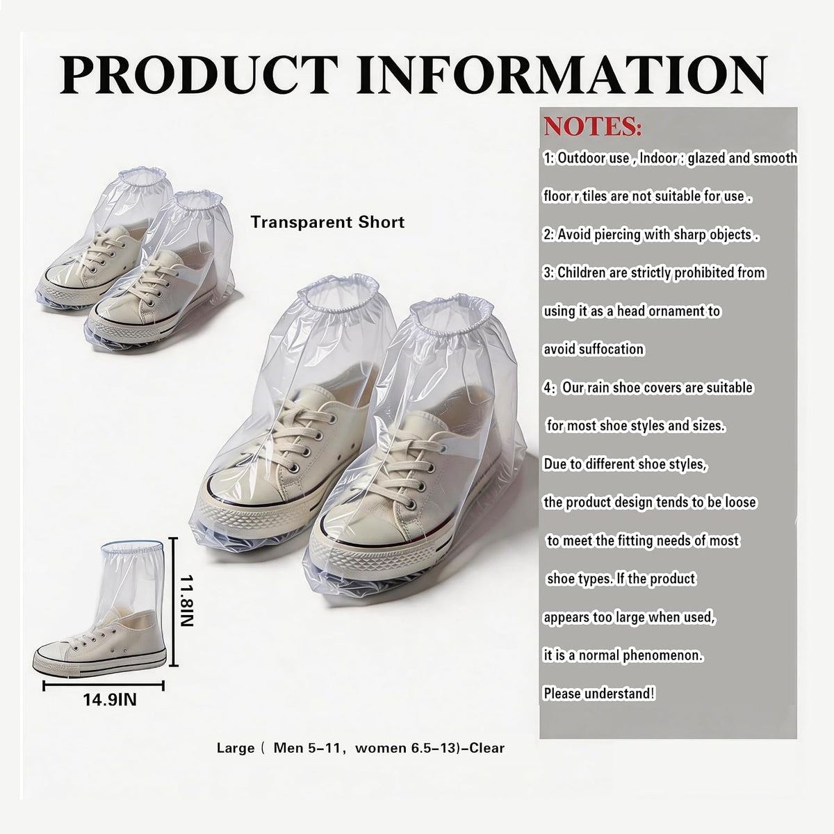 20Pcs_Waterproof_Shoe_Upper_Protector,Outdoor_Shoe_Protection_Cover,_L_Size