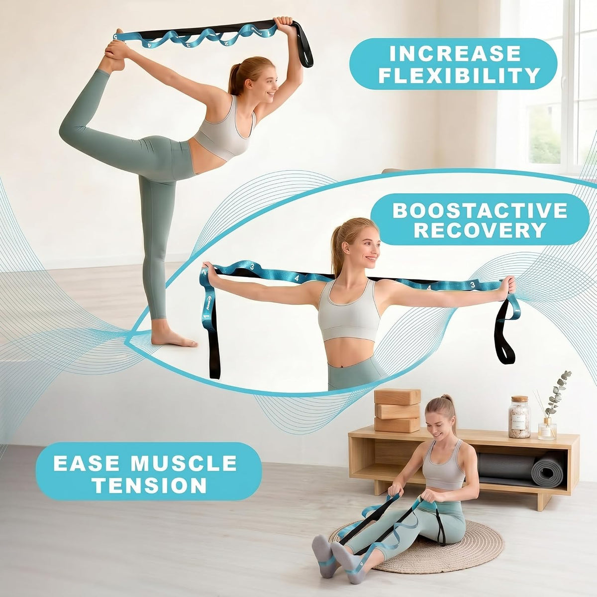 Acozycoo_Stretching_Strap_with_Loops_for_Physical_Therapy,Knee,Calf,Back