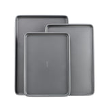 Everyday Nonstick Baking Sheet Set, Pans Carbon Steel Construction Cookie Sheets Bakeware
