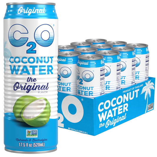 C2O_Original_Coconut_Water,_17.5_Fl_Oz_(Pack_of_12)