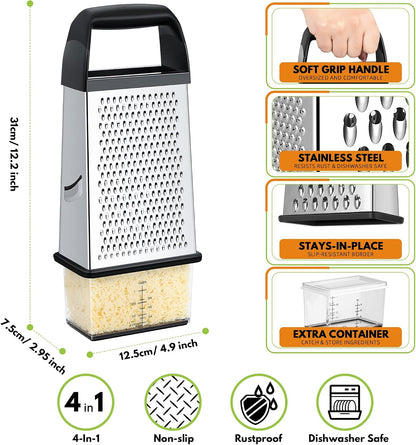 Cheese_Grater_With_Container_Box_Grater_Stainless_Steel_Kitchen_Black