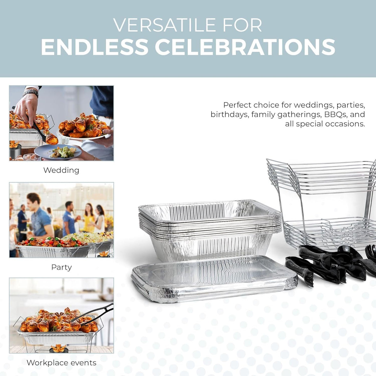 Alpha_Living_6_Pack_-_Disposable_Chafing_Dish_Buffet_Set,_Half_Size_Pans,_Welded_Body_Food_Warmers_for_Parties,_Fuel_Cans_Complete_Set,_Warming_Trays
