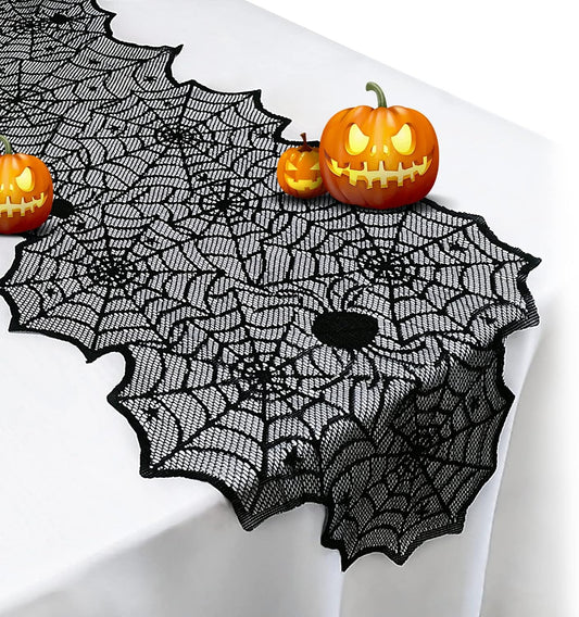 Halloween_Table_Runner,Black_Lace_Spider_Web_Table_Runners,18_x_72_Inch