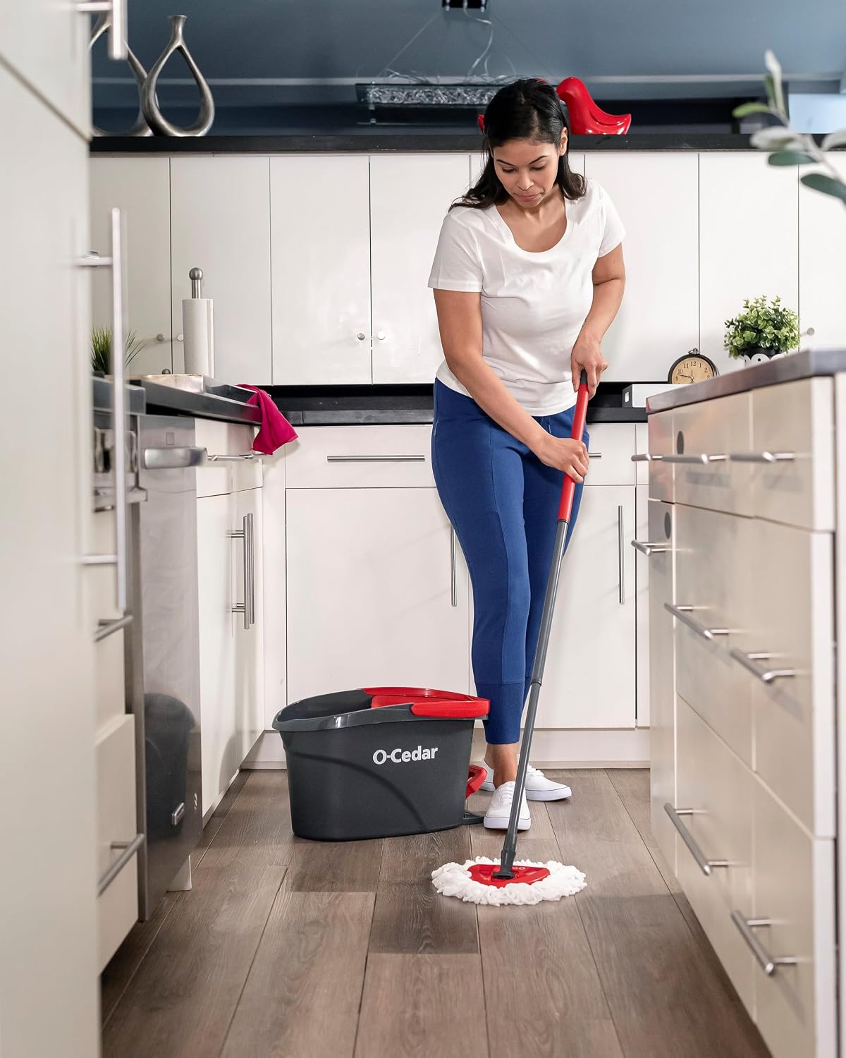 O-Cedar_EasyWring_Microfiber_Spin_Mop_&_Bucket_Floor_Cleaning_System_+_2_Extra_Refills,_Red/Gray