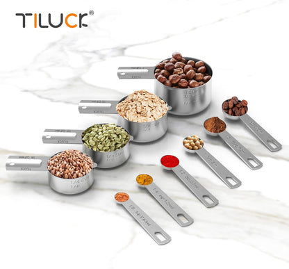 TILUCK_Stainless_Steel_Measuring_Cups_&_Spoons_Set,_Cups_and_Spoons