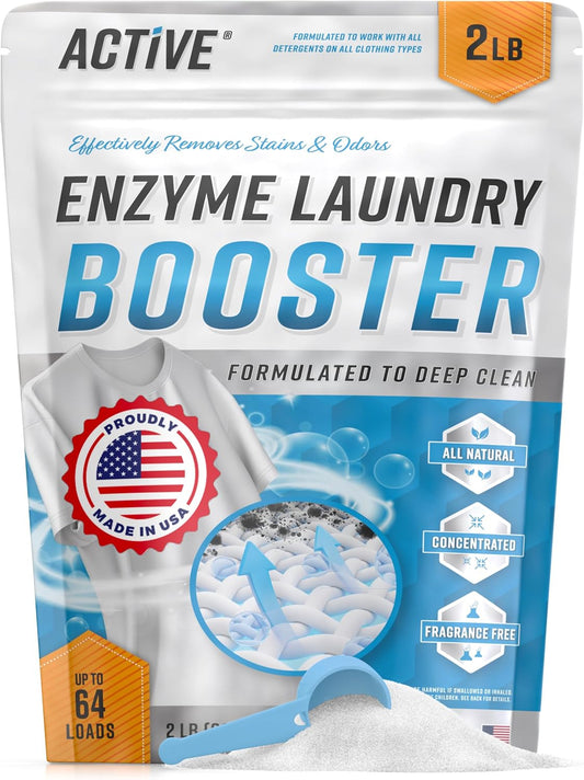 Enzyme_Laundry_Booster_Odor_Remover_-_2_lbs_Unscented_Enzymatic_Clothes_Stain_Cleaner_Powder,_Natural_Deodorizer_with_Bio_Active_Enzymes,_Detergent_Additive_Eliminator_for_Sweat,_Oil,_Blood_-_64_Loads