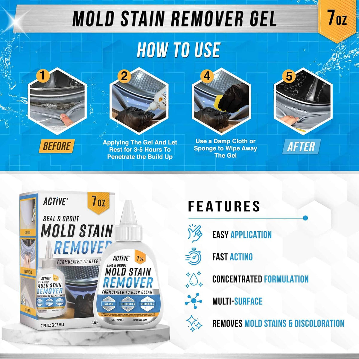 ACTIVE_Mold_Stain_Remover_Gel_Cleaner_Heavy_Duty_Stain_Cleaner_for_Front_Loader_Washing_Machine_Seal,_Bathroom_Grout,_Shower,_Caulk_-_Front_Load_Washer_Cleaning_Solution_-_7_Fl_Oz