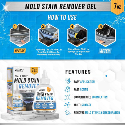 ACTIVE_Mold_Stain_Remover_Gel_Cleaner_Heavy_Duty_Stain_Cleaner_for_Front_Loader_Washing_Machine_Seal,_Bathroom_Grout,_Shower,_Caulk_-_Front_Load_Washer_Cleaning_Solution_-_7_Fl_Oz
