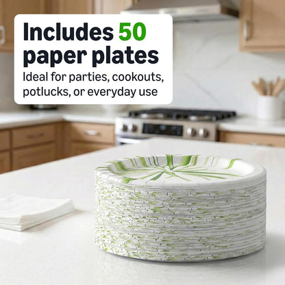 Amazon_Basics_Everyday_Paper_Plates,_10_Inch,_Disposable,_50_Count,_Packaging_May_Vary