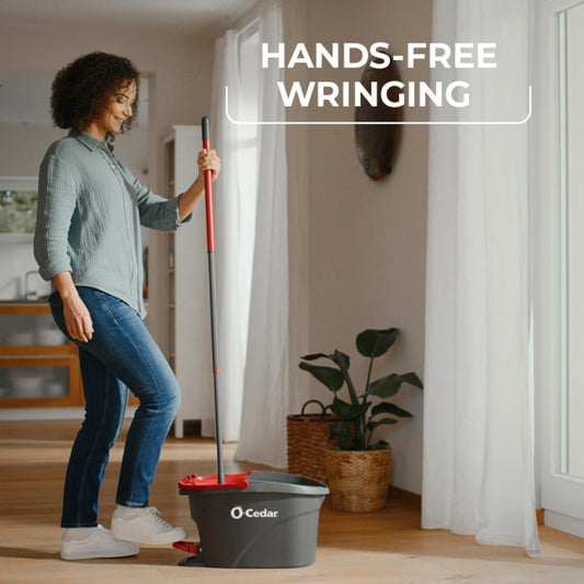 O-Cedar_EasyWring_Microfiber_Spin_Mop,_Bucket_Floor_Cleaning_System,_Red,_Gray,_Standard