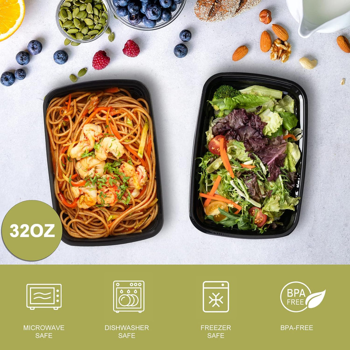 Ezalia_15_Pack-_Meal_Prep_Containers_32oz,_Plastic_Food_Prep_Containers_Reusable,_Leakproof_To_Go_Food_Containers_with_Lids,_BPA-Free,_Microwave/Dishwasher/Freezer_Safe