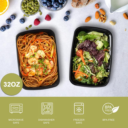 Ezalia_15_Pack-_Meal_Prep_Containers_32oz,_Plastic_Food_Prep_Containers_Reusable,_Leakproof_To_Go_Food_Containers_with_Lids,_BPA-Free,_Microwave/Dishwasher/Freezer_Safe