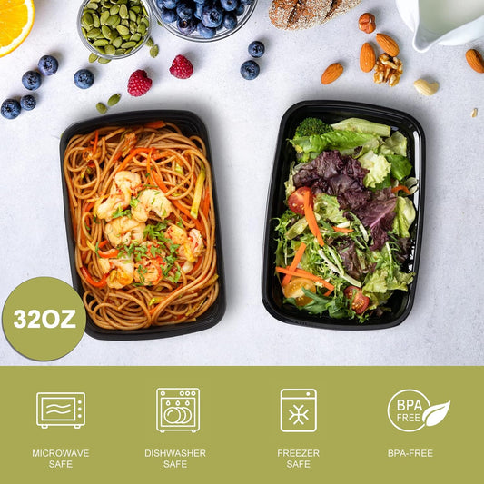 Ezalia_15_Pack-_Meal_Prep_Containers_32oz,_Plastic_Food_Prep_Containers_Reusable,_Leakproof_To_Go_Food_Containers_with_Lids,_BPA-Free,_Microwave/Dishwasher/Freezer_Safe
