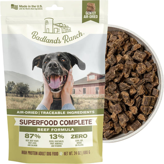 BADLANDS_RANCH_Air-Dried_Beef_Dog_Food,_87%_Real_Meat,_24_oz