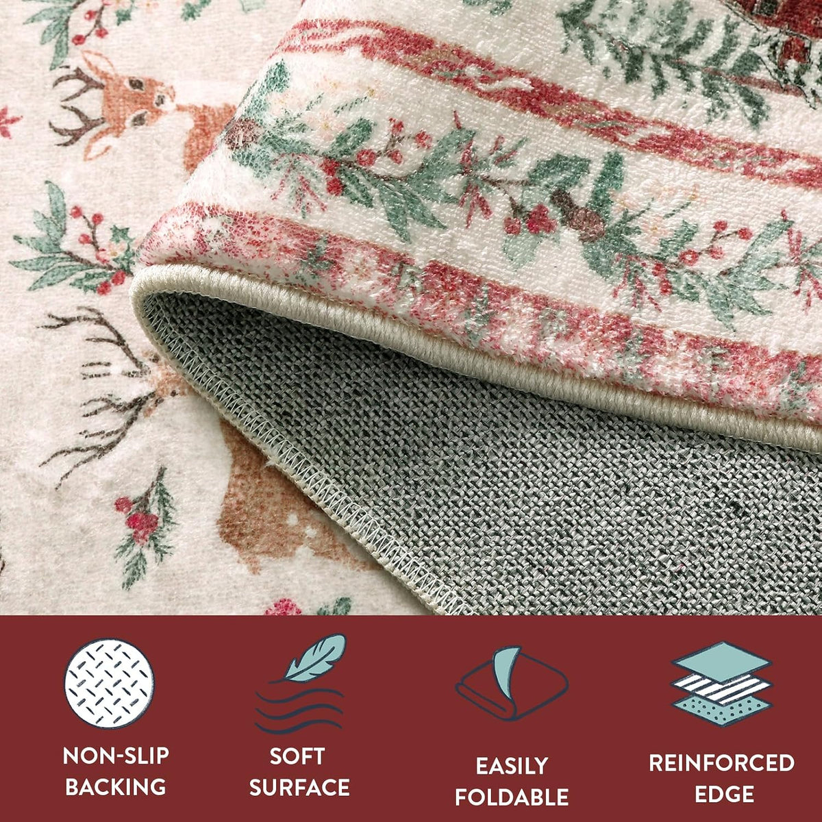 Lahome_Christmas_Runner_Rug_2x8_Beige_Rug_Runners_for_Hallways_Non_Slip,Washable_Kitchen_Bathroom_Runner_Rug,Soft_Christmas_Tree_Santa_Claus_Carpet_Runner_for_Entryway_Holiday_Decor(2'x8',Beige)